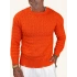 Knit Arcylic Yıpratma Kazak Turuncu
