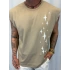 Kolsuz Penye T-Shirt Bej