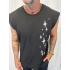 Kolsuz Penye T-Shirt Siyah