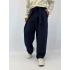 Kuşaklı Japon Style Pantolon Lacivert