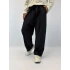 Kuşaklı Japon Style Pantolon Siyah