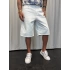 Süper Baggy Denim Şort Beyaz