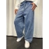 Süper Baggy Denim Pantolon Mavi