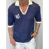 Triko Akrilik 99 V Yaka T-Shirt Mavi