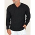 V-Line Cable Knit Kazak Siyah