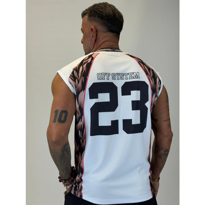 23 Leopar Desenli Sleeves Beyaz