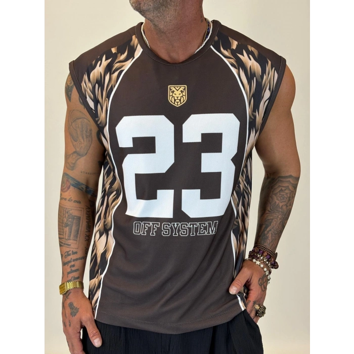23 Leopar Desenli Sleeves Kahve