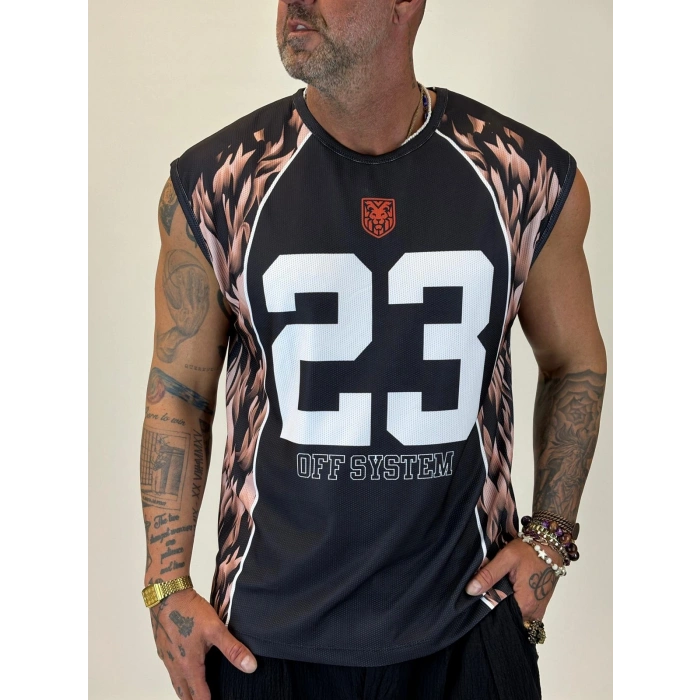 23 Leopar Desenli Sleeves Siyah
