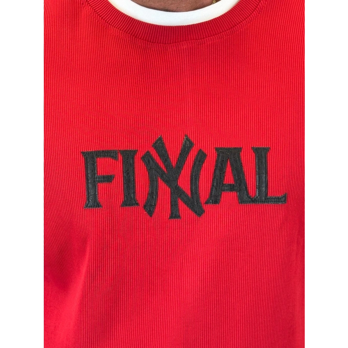 NY Final Çift Katlı Crop +T-shirt Kırmızı