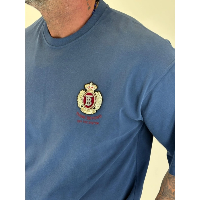 TB Broş Detaylı T-shirt Lacivert