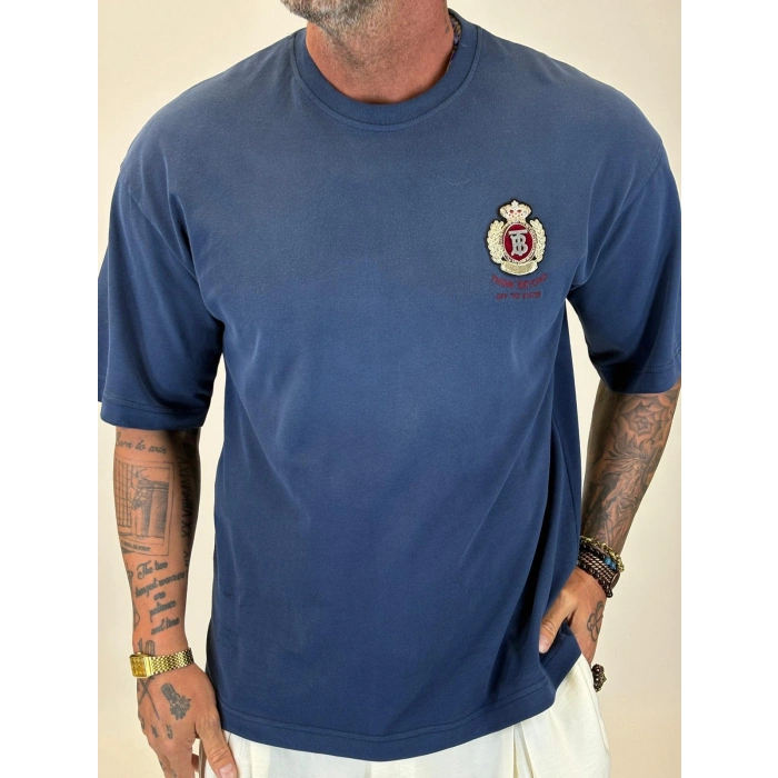 TB Broş Detaylı T-shirt Lacivert