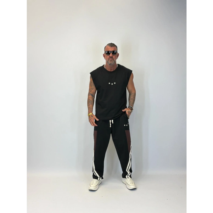 3 Stars Kolsuz Takım Siyah