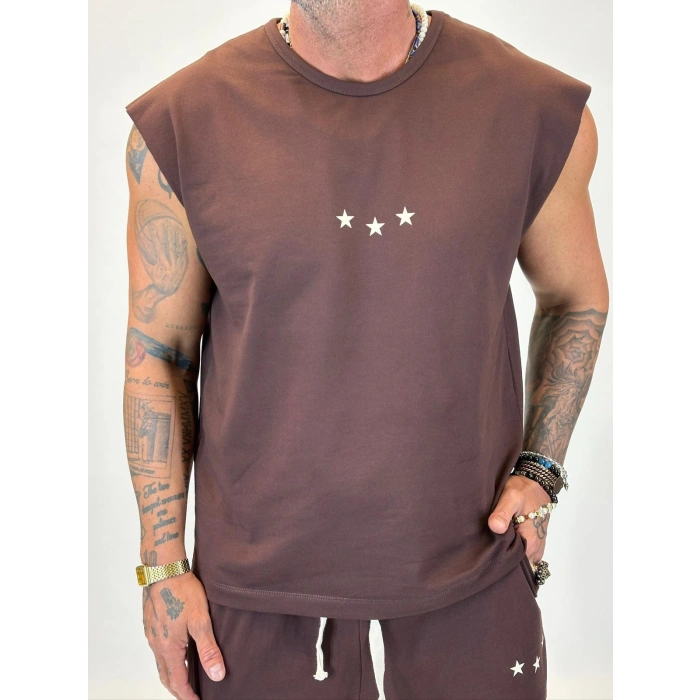 3 Stars Kolsuz Takım Kahverengi