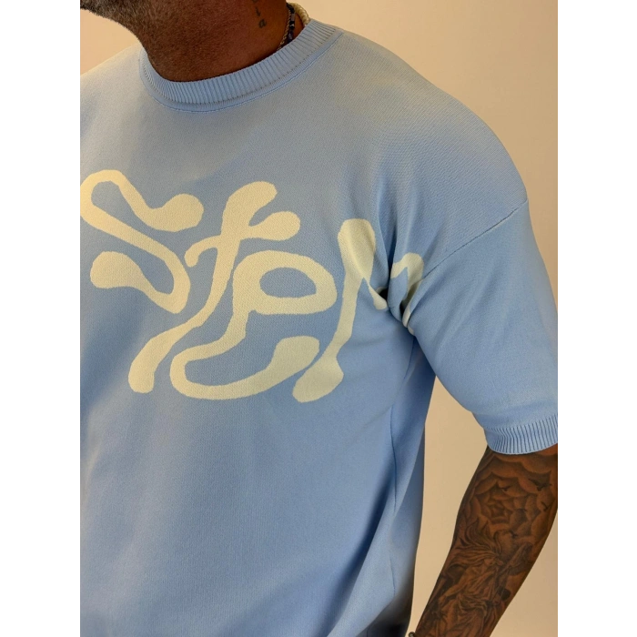 İpek Triko System T-Shirt Mavi