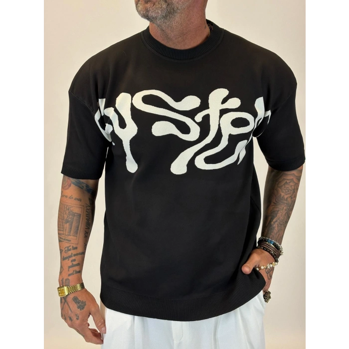 İpek Triko System T-Shirt Siyah