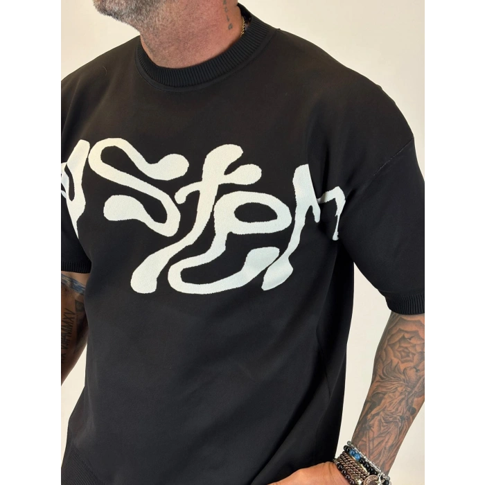 İpek Triko System T-Shirt Siyah