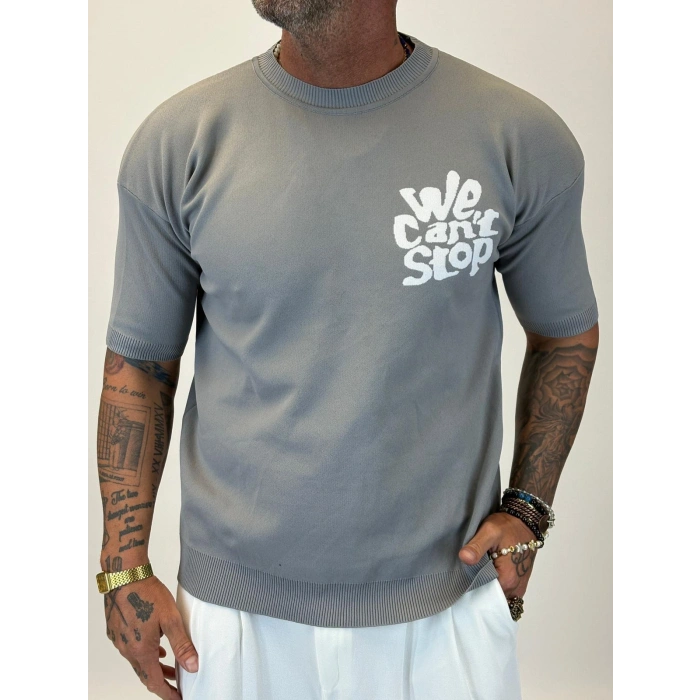 İpek Triko We Cant T-Shirt Gri