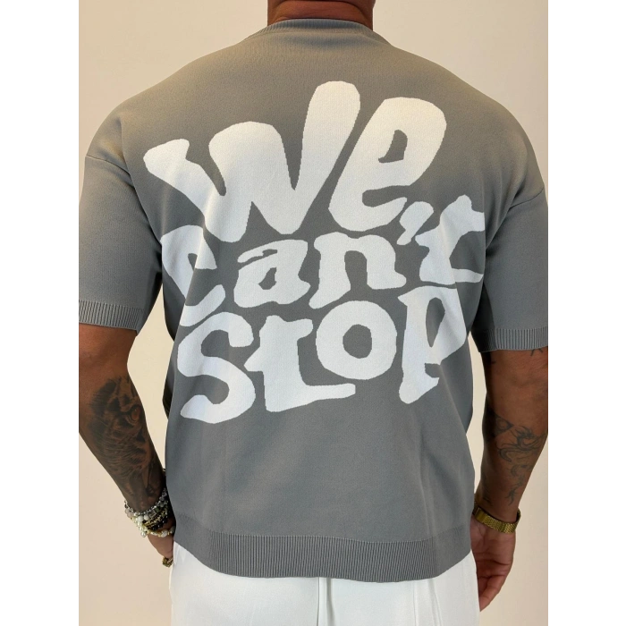 İpek Triko We Cant T-Shirt Gri