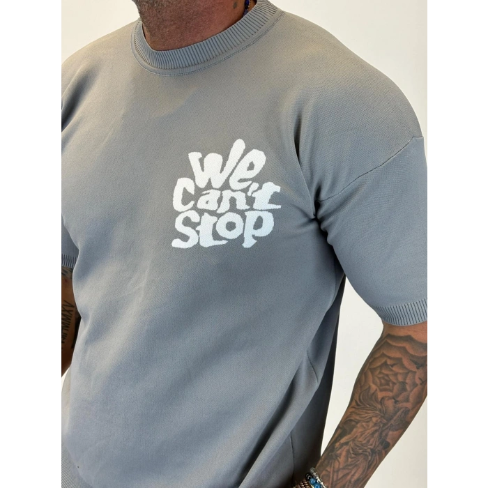 İpek Triko We Cant T-Shirt Gri