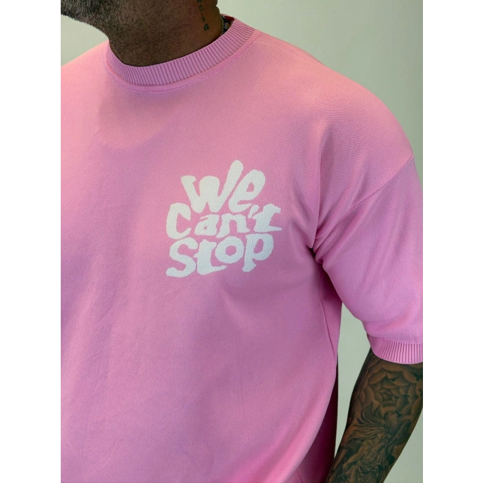 İpek Triko We Cant T-Shirt Pembe