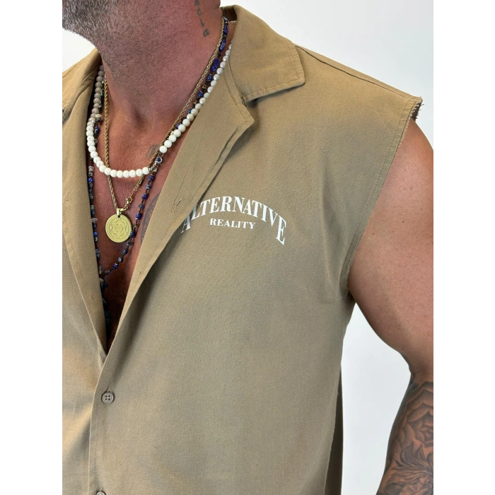 Star Kolsuz Gömlek Camel