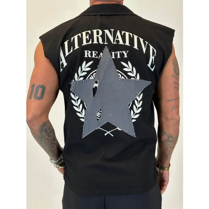 Star Kolsuz Gömlek Siyah