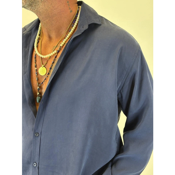 Organic Tesla Gömlek Lacivert
