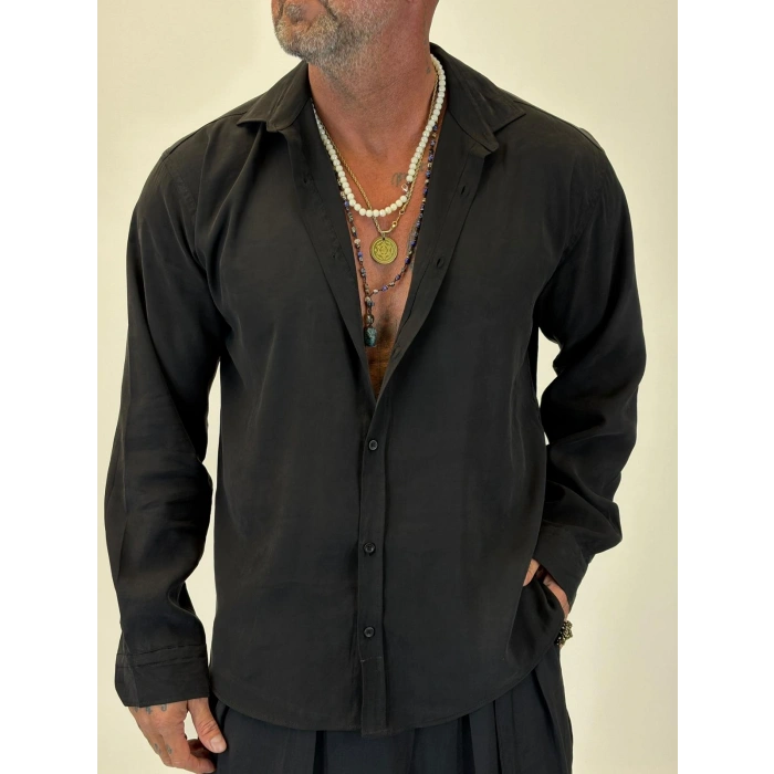 Organic Tesla Gömlek Siyah