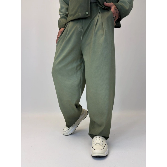 Oil Washed Takım Yeşil