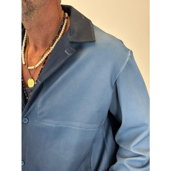 Oil Washed Takım Mavi