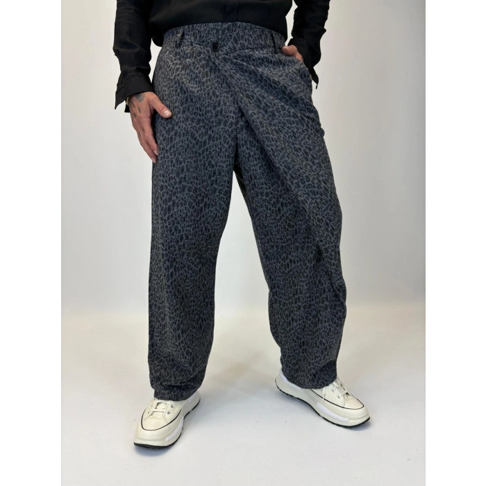 Tokyo Style Jakarlı Pantolon Siyah