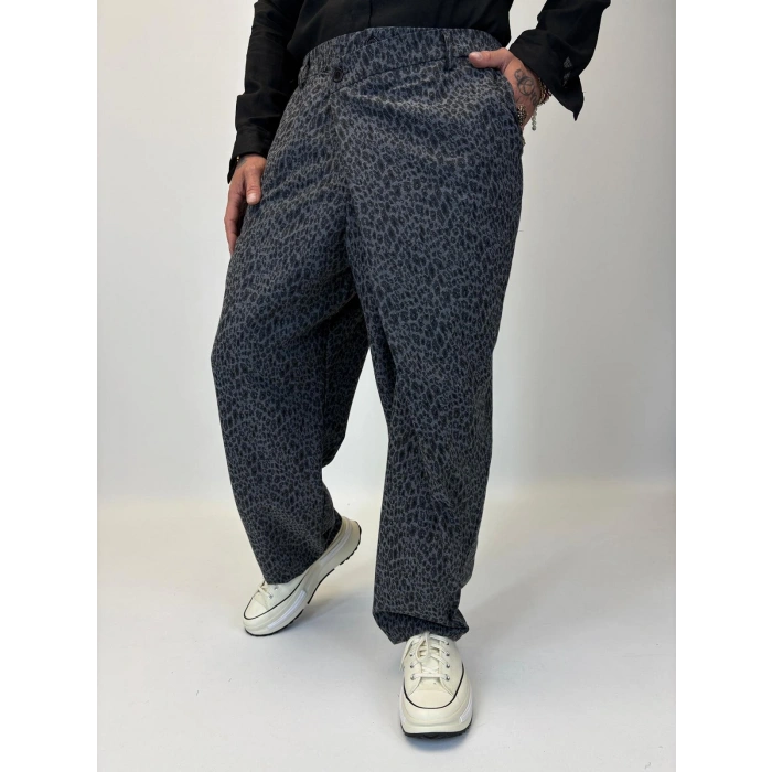 Tokyo Style Jakarlı Pantolon Siyah