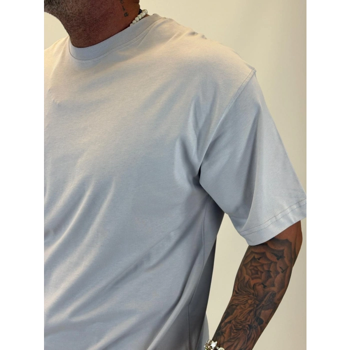 Basic Oversize T-shirt Açık Gri