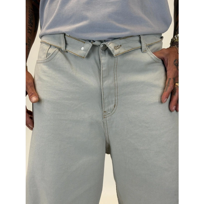 Tky Süper Baggy Yıkamalı Pantolon Gri