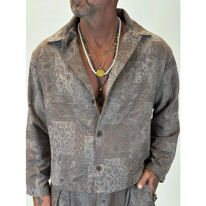 Shawl Patern Takım Kahve