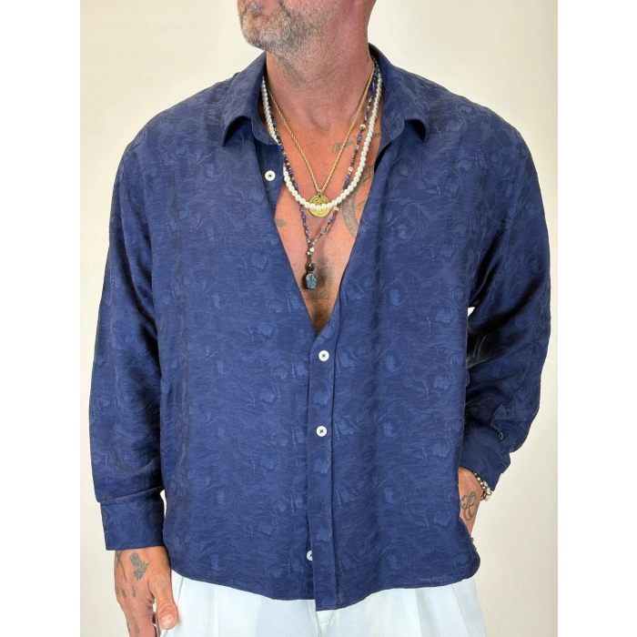 Jakarlı Tky Gömlek Lacivert