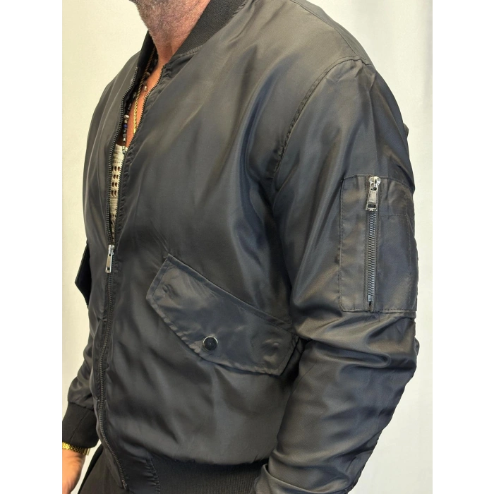 Bomber Yazlık Mont Siyah