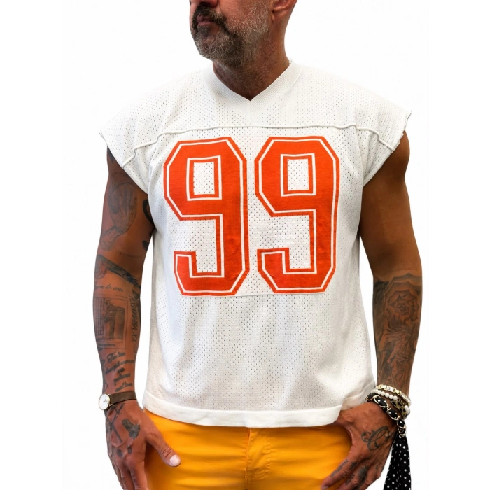 99 Sleeveless T-shirt Beyaz