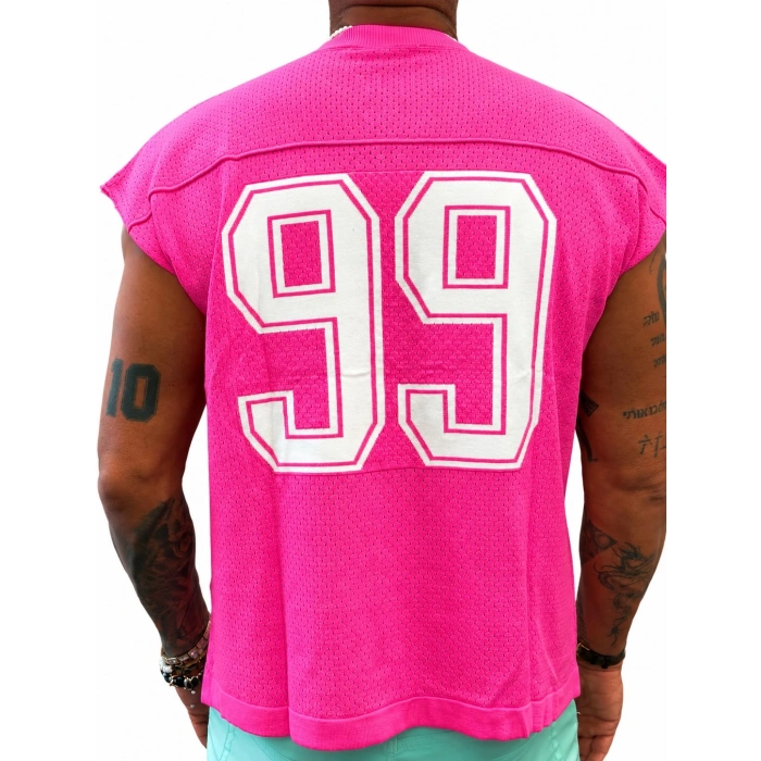 99 Sleeveless T-shirt Pembe