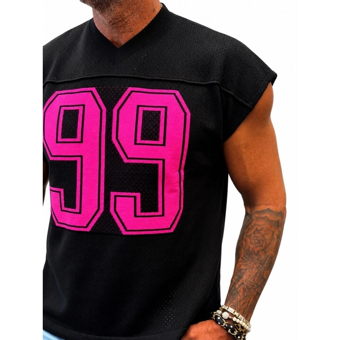 99 Sleeveless T-shirt Siyah