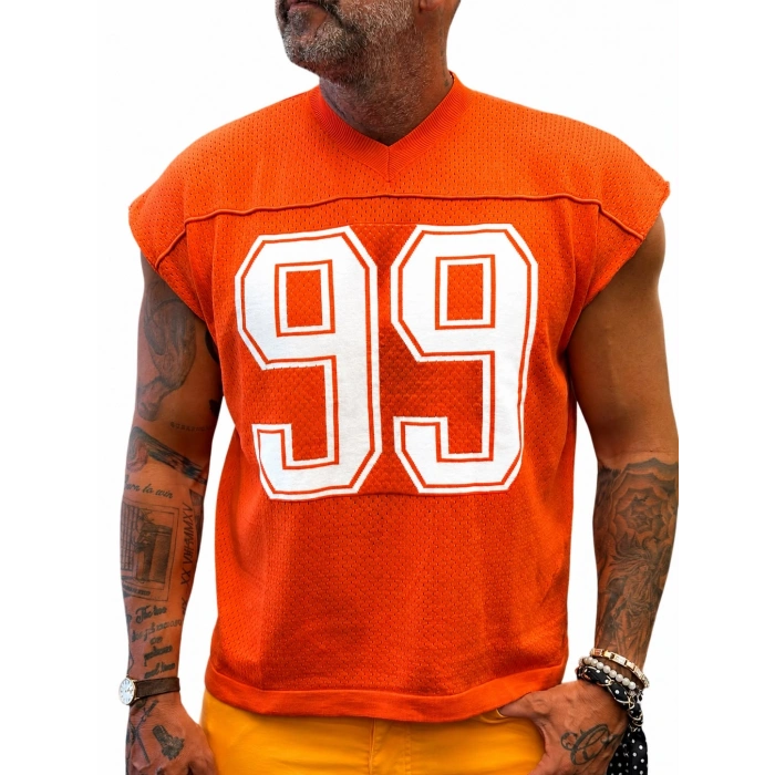 99 Sleeveless T-shirt Turuncu