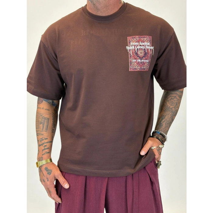 Antik Tiger T-shirt Kahverengi