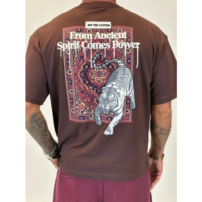 Antik Tiger T-shirt Kahverengi