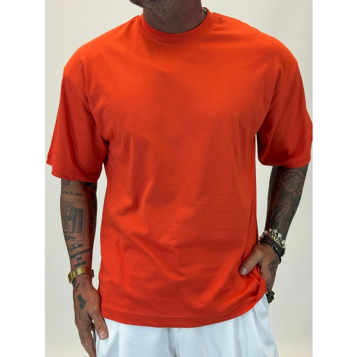 Basic Oversize T-shirt Turuncu