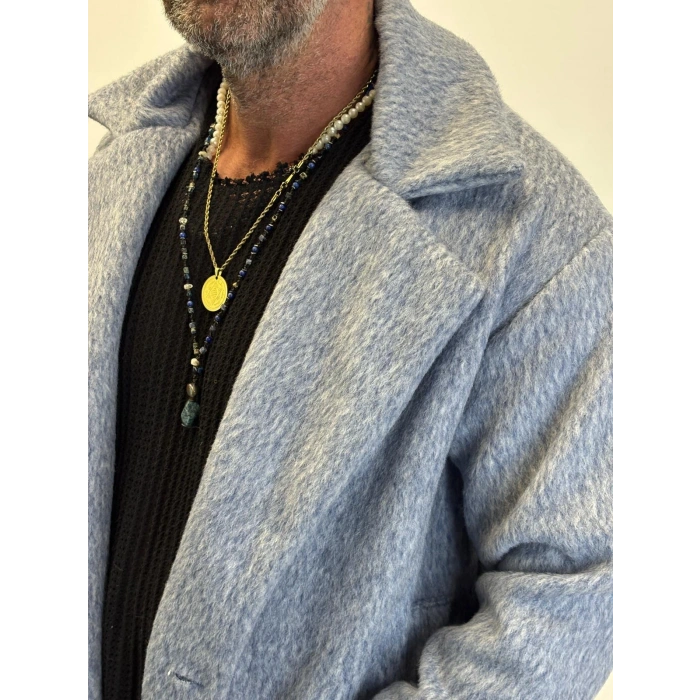 CAPO Çift Düğme Kaban Gri