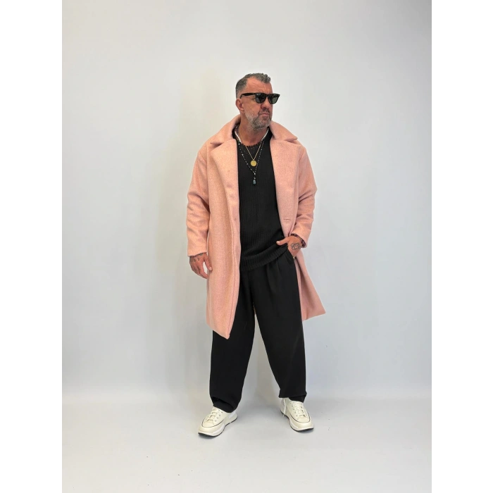 CAPO Çift Düğme Kaban Pudra