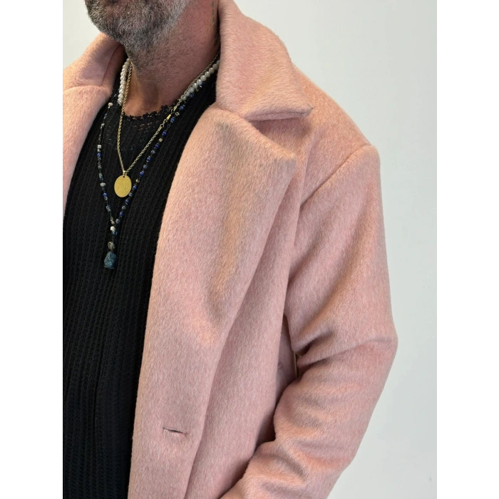 CAPO Çift Düğme Kaban Pudra