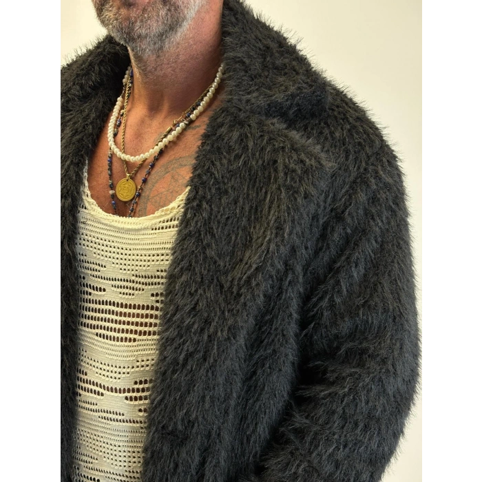 CAPO Çift Düğme Kaban Siyah