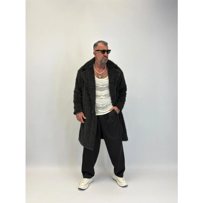 CAPO Çift Düğme Kaban Siyah