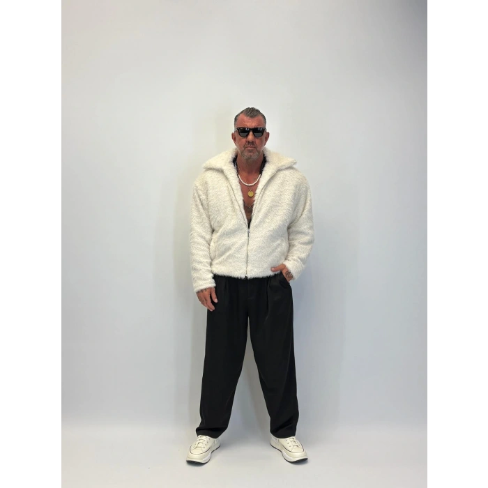 CAPO Kürklü Mont Beyaz